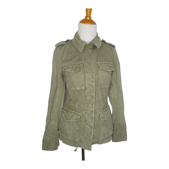 Madewell Outbound Utility Jacket Army Green Button Front Women XS - Picture 2 of 14